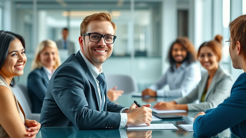 hire a fractional chief marketing officer leading diverse business team meeting in modern office