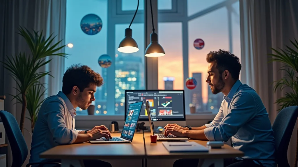 Contrasting social marketing efforts—a busy entrepreneur versus a calm team of agency professionals, illustrating the advantages of agency-led social media management